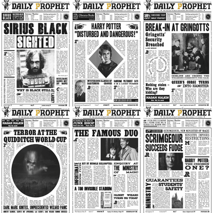 Hogwarts Daily prophet Wizarding Newspaper Collection - Happy Jugnu