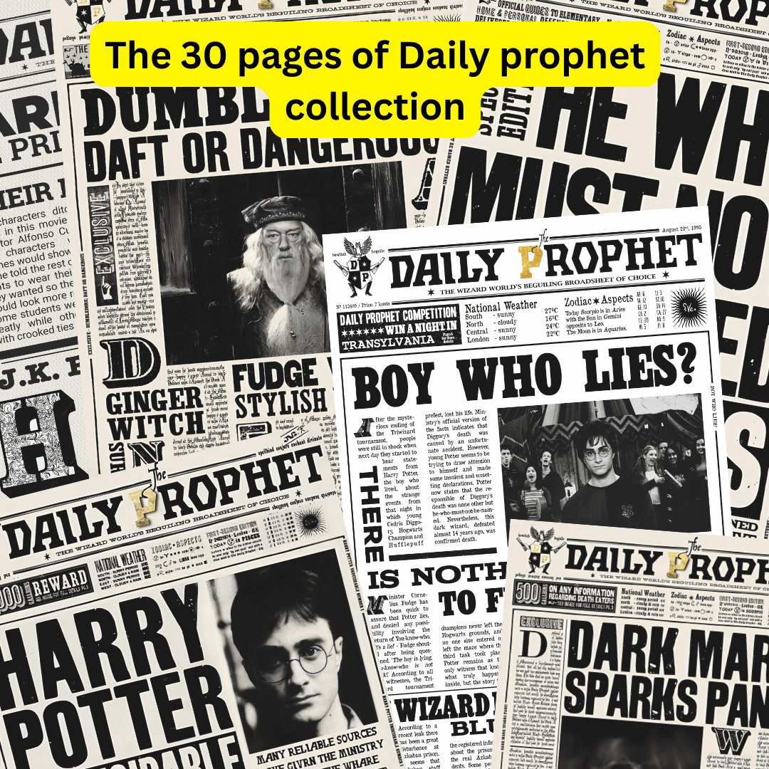 Hogwarts Daily prophet Wizarding Newspaper Collection - Happy Jugnu