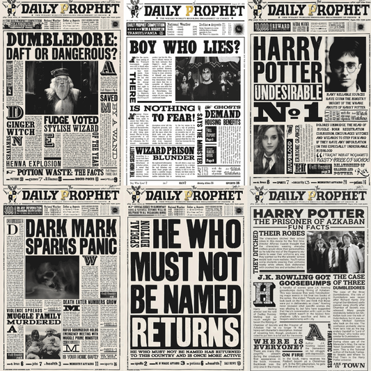 Hogwarts Daily prophet Wizarding Newspaper Collection - Happy Jugnu