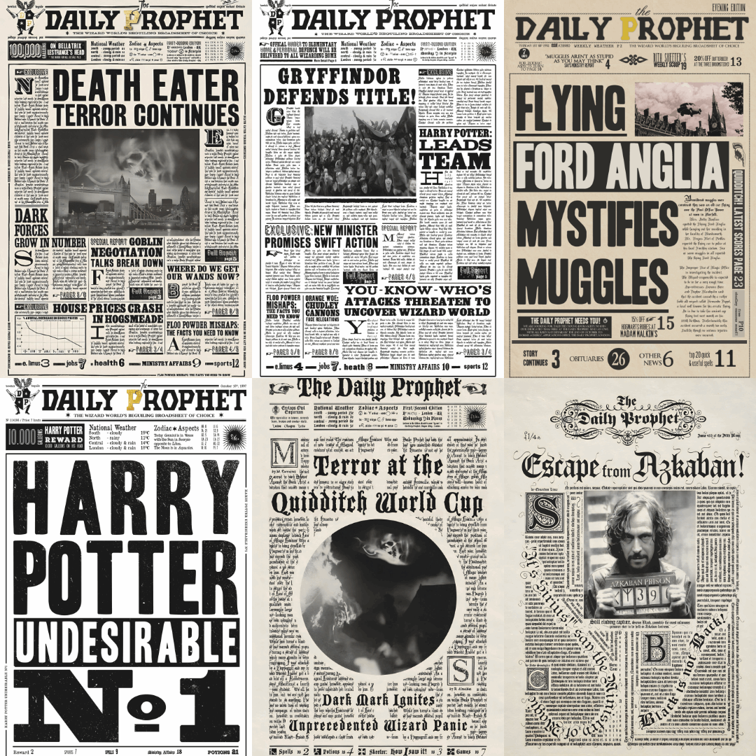 Hogwarts Daily prophet Wizarding Newspaper Collection - Happy Jugnu