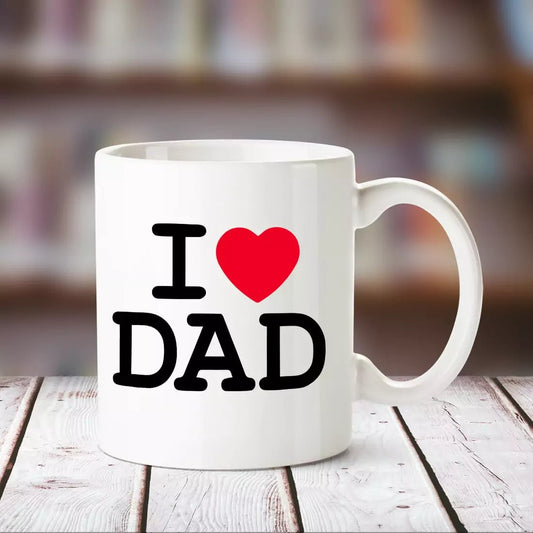 I Love Dad White Mug - Happy Jugnu