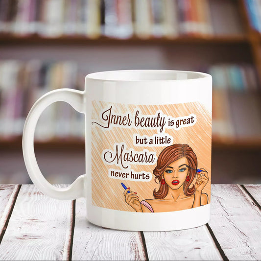 Inner Beauty White Mug - Happy Jugnu