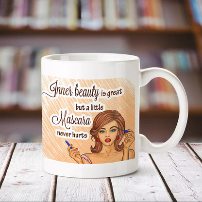 Inner Beauty White Mug - Happy Jugnu