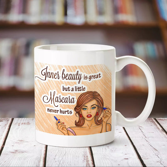 Inner Beauty White Mug - Happy Jugnu