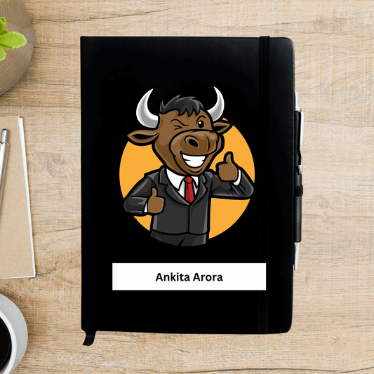 Investment Bull Caricature Personalized Diary - Happy Jugnu