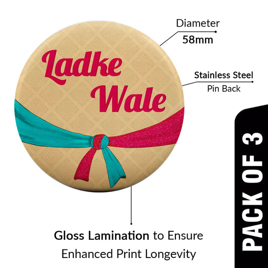 Ladke Wale & Beti Wale Wedding Button Batch - Happy Jugnu