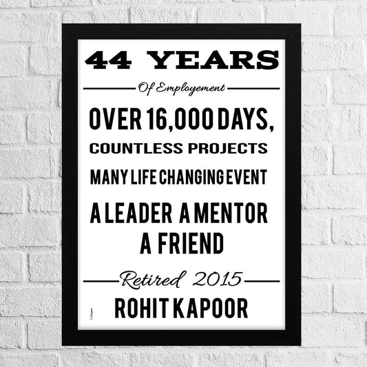 Personalized 44 Years frame