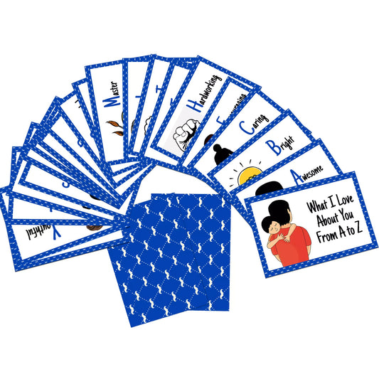 Personalized A to Z Cards for Fathers - Happy Jugnu