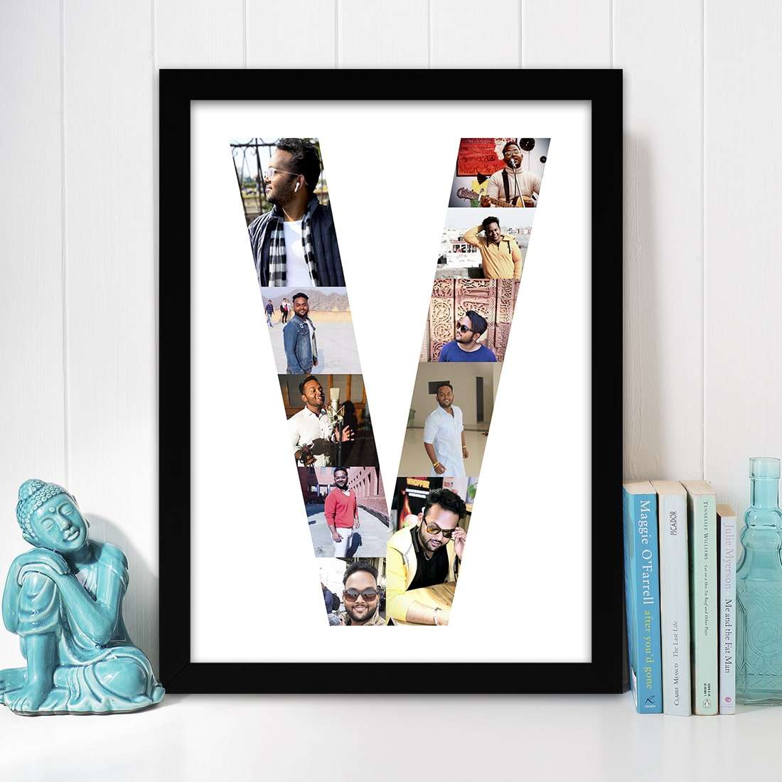 Personalized Alphabet Photo frame - Happy Jugnu