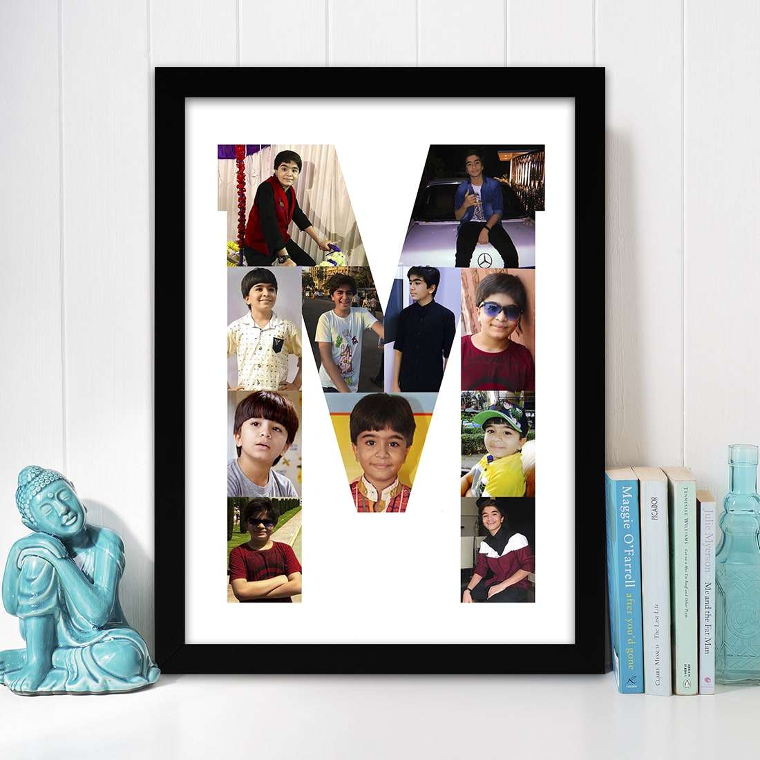 Personalized Alphabet Photo frame - Happy Jugnu