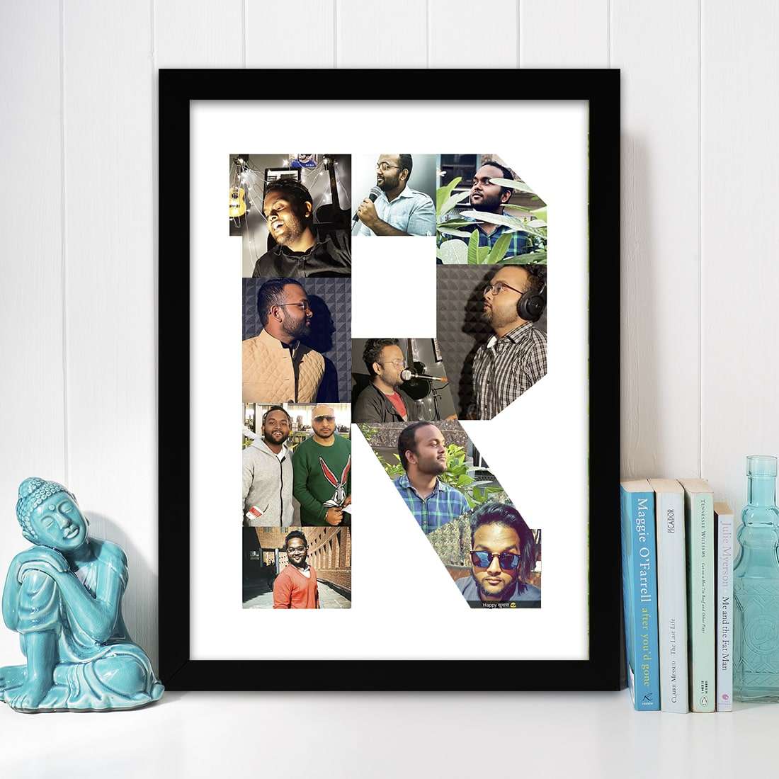 Personalized Alphabet Photo frame - Happy Jugnu