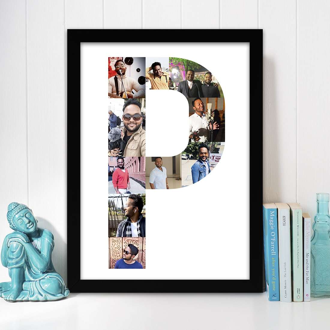 Personalized Alphabet Photo frame - Happy Jugnu