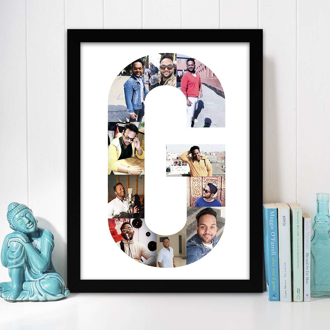 Personalized Alphabet Photo frame - Happy Jugnu