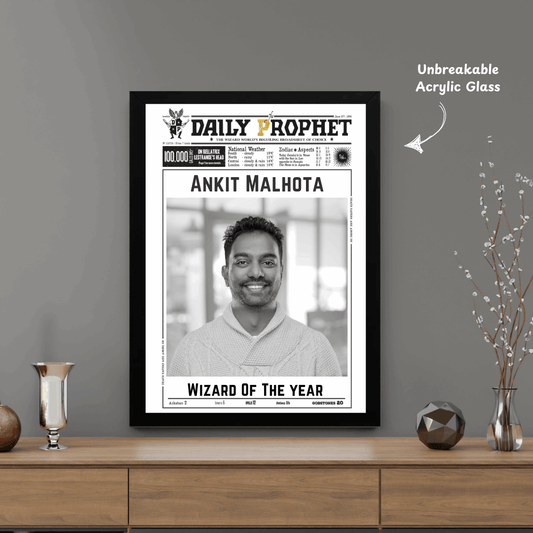 Personalized Daily prophet Photo Frame - Happy Jugnu