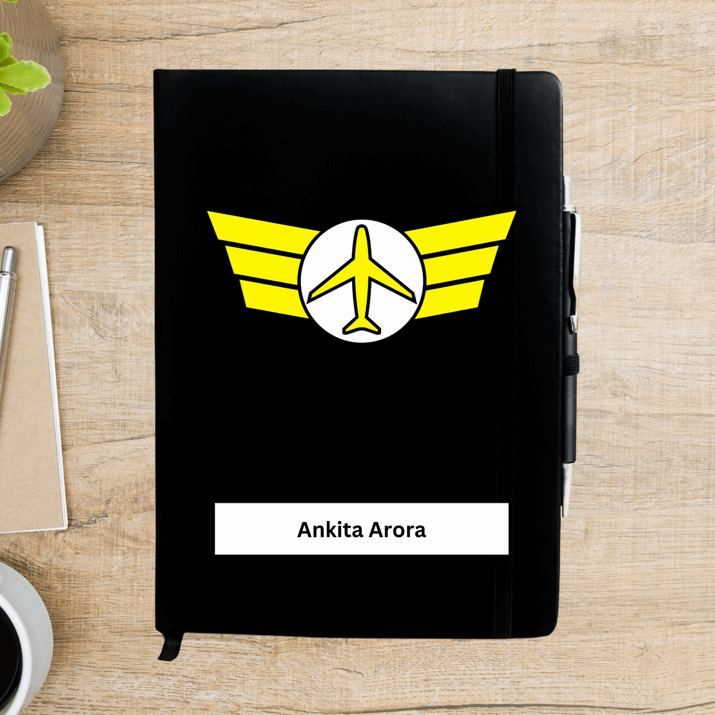 Pilot Badge Personalized Diary - Happy Jugnu