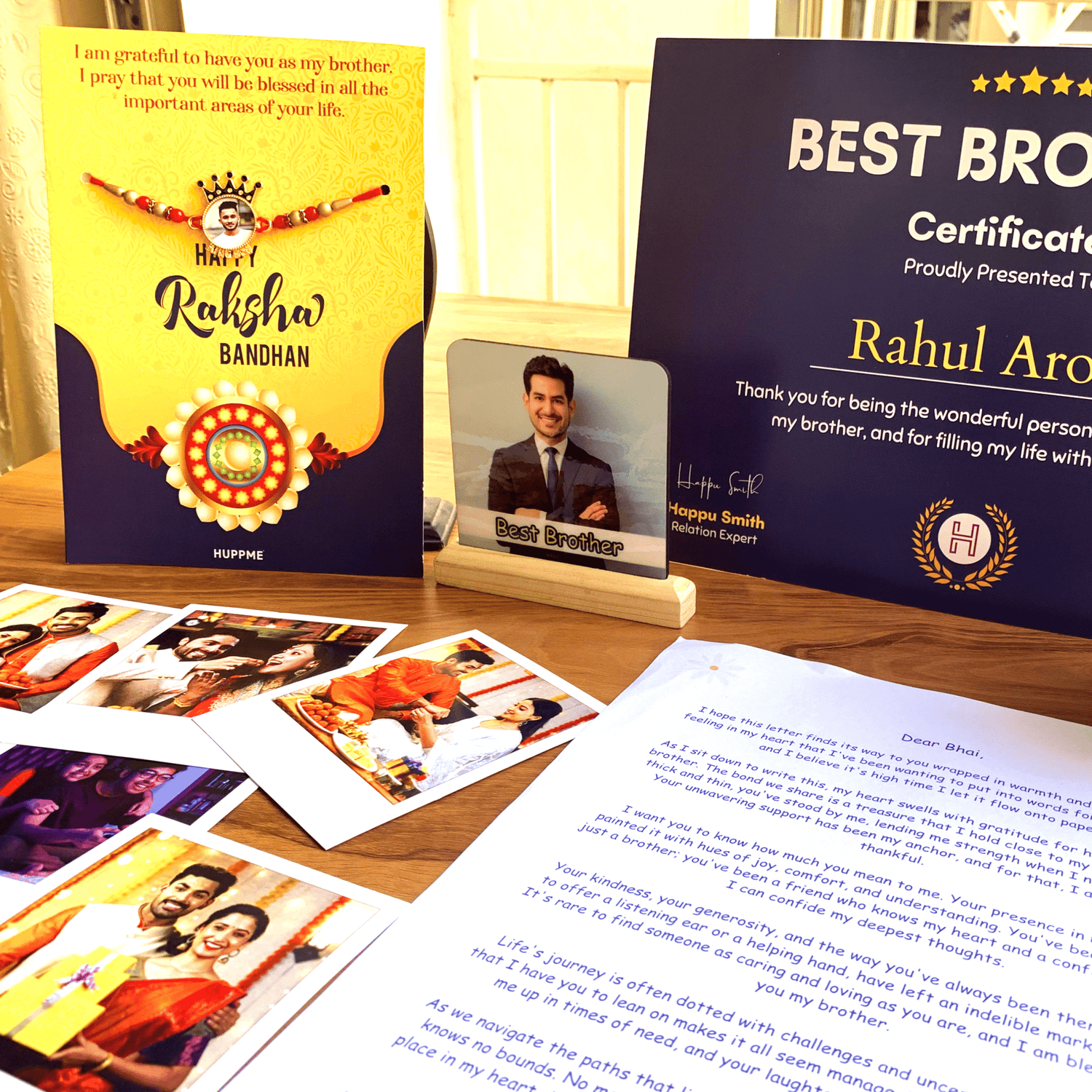 Rakhi Gift Hamper for Brother with Photo Rakhi - Happy Jugnu