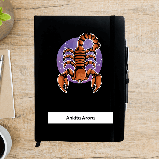 Scorpio Zodiac Personalized Diary - Happy Jugnu